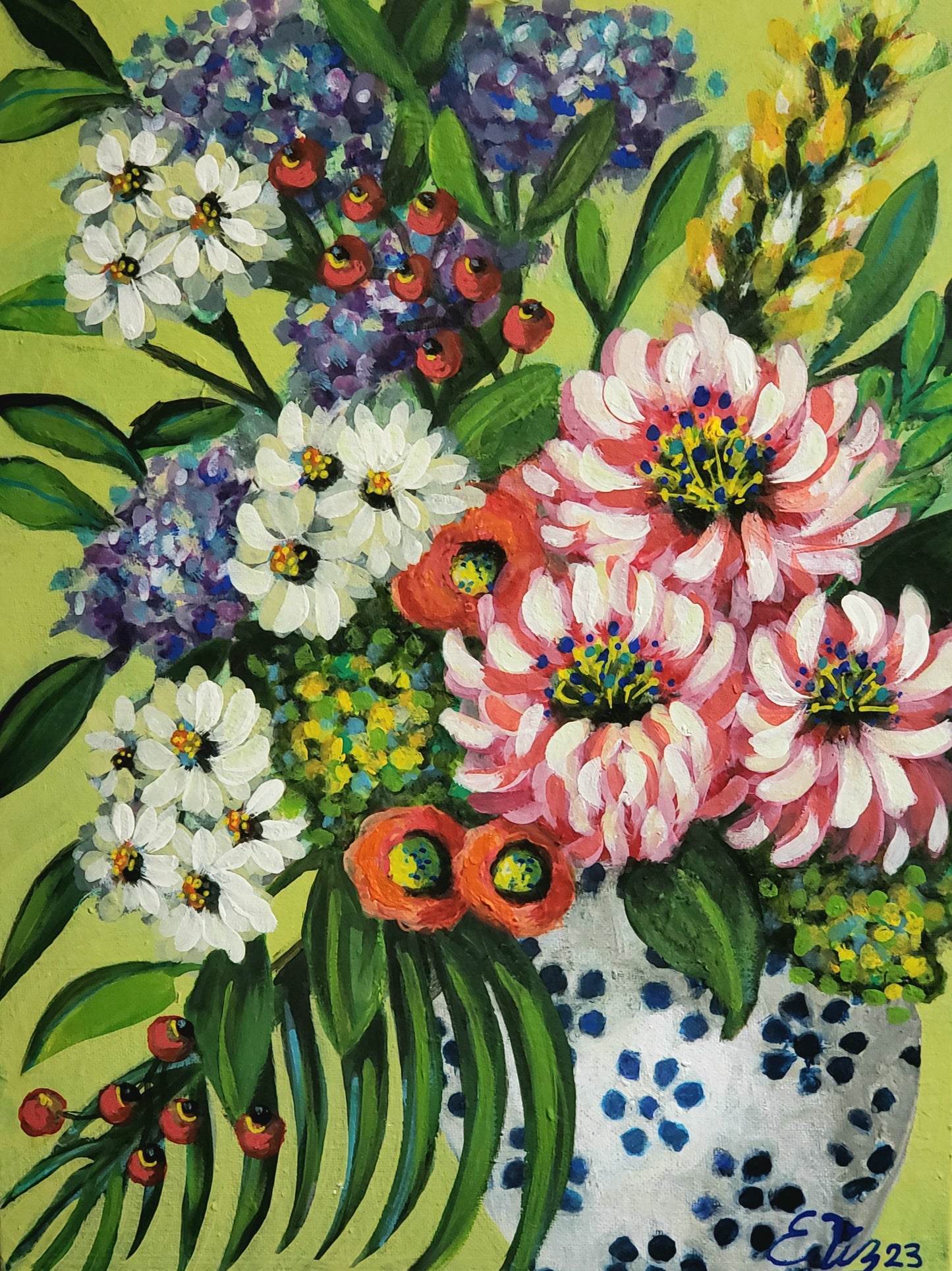 Flowers In A Chinoiserie Vase