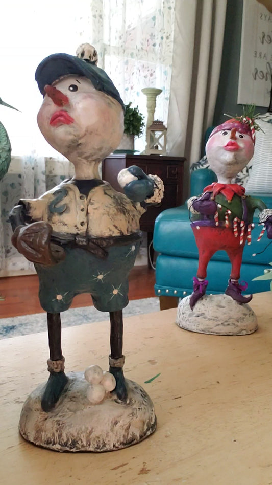 Paper clay character baseball theme