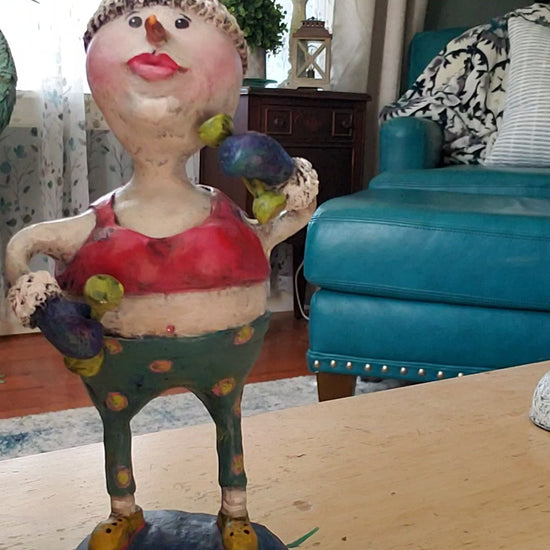 paper clay character fitness theme snowman